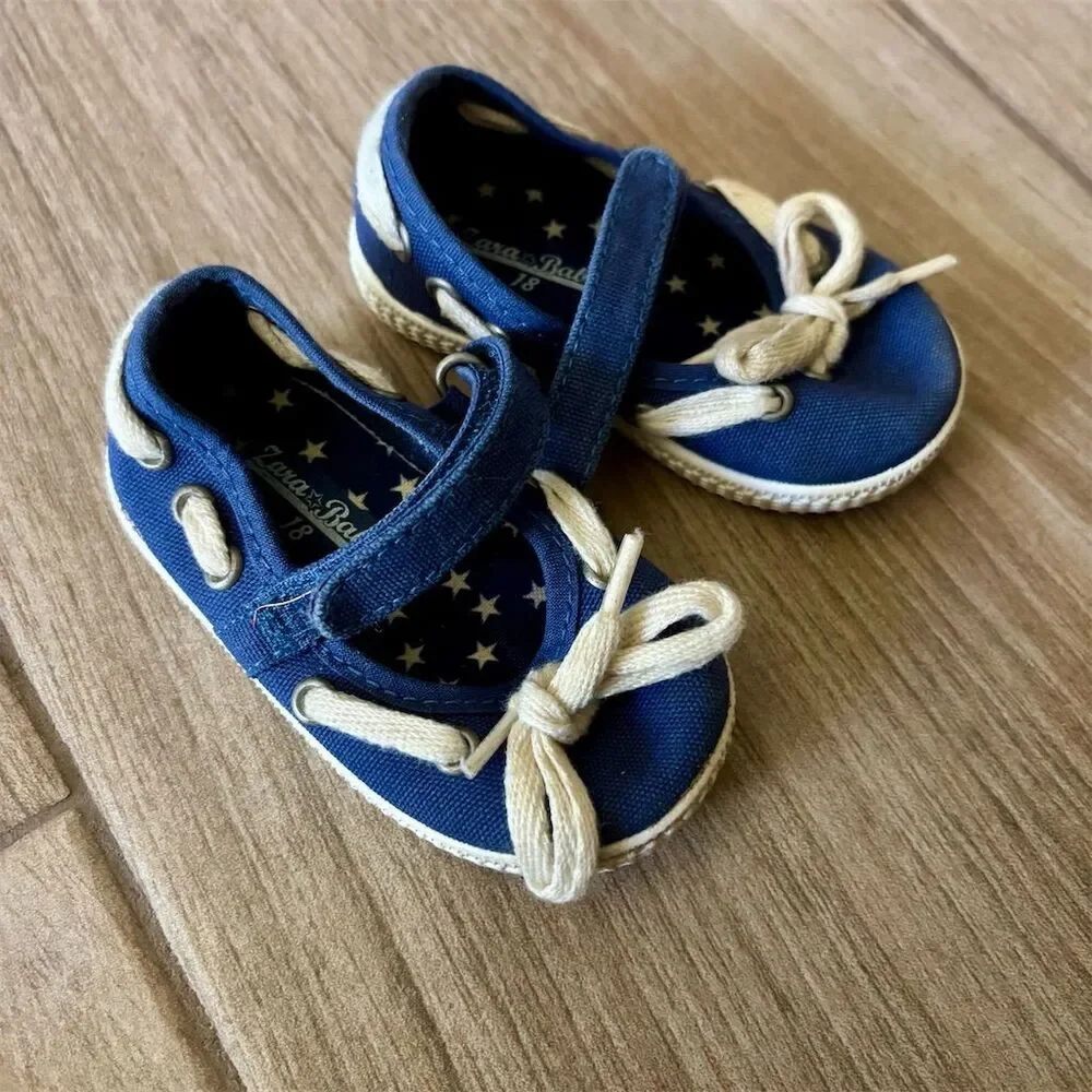 Zara Baby Navy Blue Canvas Shoes for 18